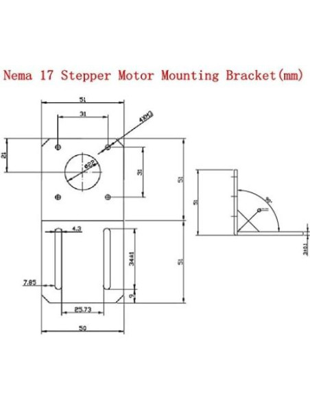 Soporte de Motor Paso a Paso Nema 17 Anndason - 6 PCS
