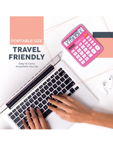 Calculadora de Escritorio Catiga CD-2786 12 Dígitos LCD Doble Alimentación