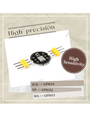 Módulo Micrófono Omnidireccional INMP441 MEMS I2S 24 bits