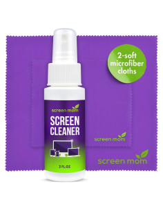 Kit Limpiador de Pantallas Screen Mom 2oz + 2 Paños Microfibra