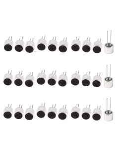 Micrófono Electret 6050 uxcell 30 Pcs 6x5mm para PCB