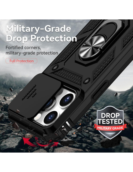 Funda para iPhone 14 Pro SunStory con soporte y protección HD