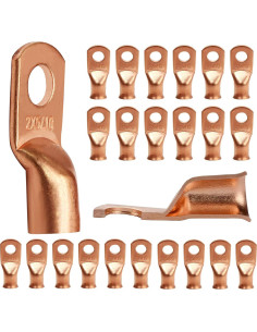 25 Terminales de Anillo de Cobre 2 AWG - 5/16" Opfiue 2