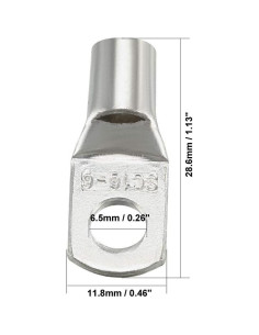 Conectores de terminales de anillo uxcell SC16-6 100Pcs 10AWG 2