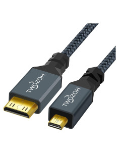 Cable Micro HDMI a Mini HDMI Twozoh 0.5m Soporta 4K 1080p