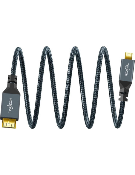 Cable Micro HDMI a Mini HDMI Twozoh 0.5m Soporta 4K 1080p