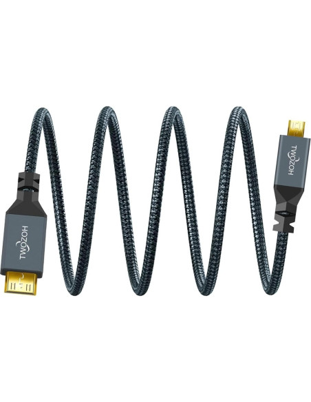 Cable Micro HDMI a Mini HDMI Twozoh 0.5m Soporta 4K 1080p