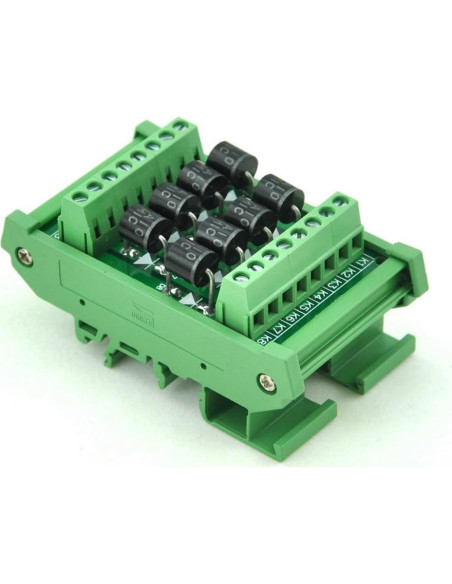 Módulo Diodo 6A 1000V Montaje en Riel DIN Electronics-Salon