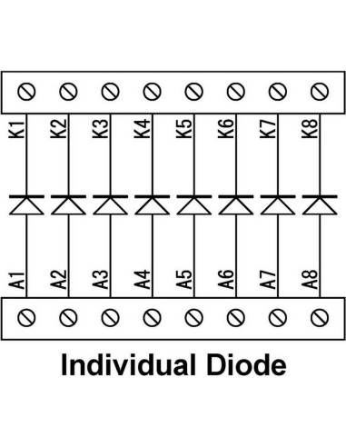Módulo Diodo 6A 1000V Montaje en Riel DIN Electronics-Salon