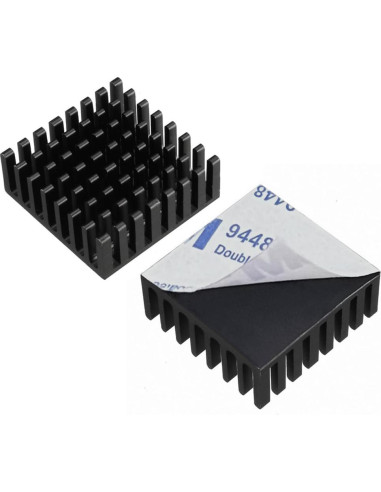 10 Disipadores de Calor Aluminio 25x25x10mm + Cinta 3M