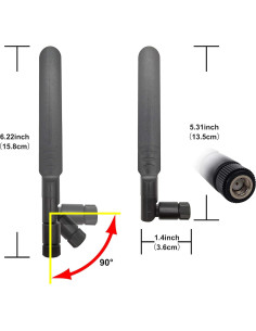 Antena WiFi 8dBi Tenmory Doble Banda 2.4GHz 5.8GHz + Cable U.FL 2