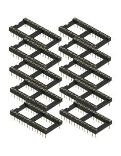 Conector DIP de Soldadura Redondo 28 Pines 2.54mm - 10 Pcs 2