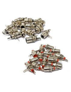 30 Conectores RCA Femeninos iExcell para Audio y Video