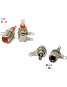 30 Conectores RCA Femeninos iExcell para Audio y Video 2