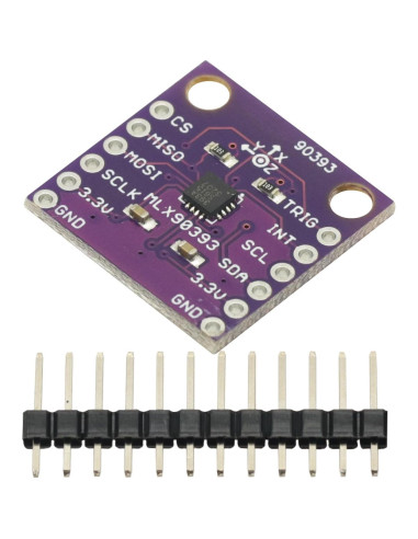 Sensor Hall 3D MLX90393 GODIYMODULES I2C SPI Sin Contacto
