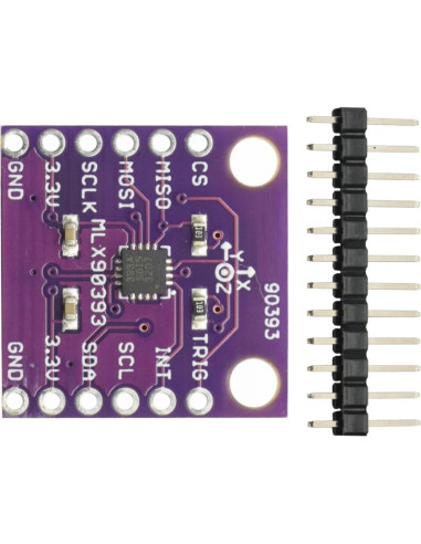 Sensor Hall 3D MLX90393 GODIYMODULES I2C SPI Sin Contacto