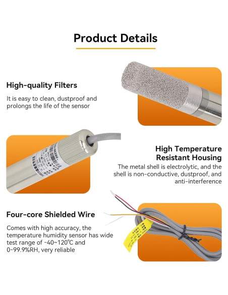 Sensor de Humedad y Temperatura FG6020 IP68 4-20mA 15-30V CC