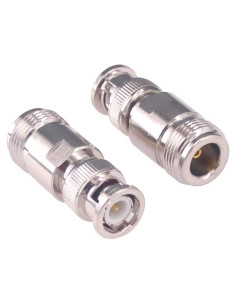 Adaptador Coaxial BNC Macho a N Hembra RF 50 Ohm 2 Pcs