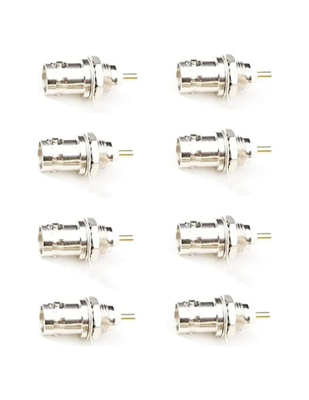 Conector BNC Hembra Montaje en Chasis 8 Pack Soldadura