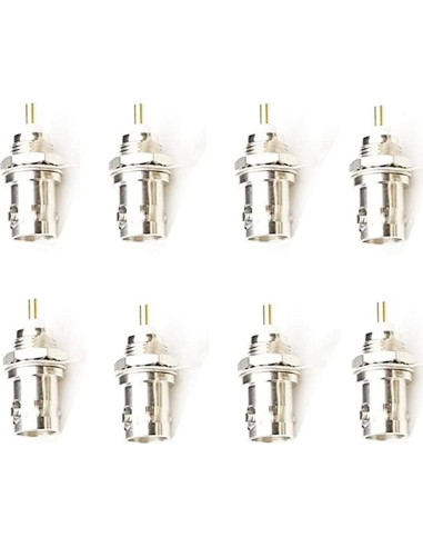 Conector BNC Hembra Montaje en Chasis 8 Pack Soldadura