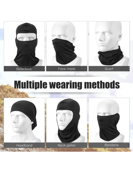 30 Piezas Máscaras Balaclava UV Protección para Hombres y Mujeres