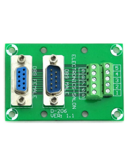 Placa de ruptura D-SUB DB9 macho/hembra Electronics-Salon