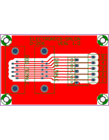 Placa de ruptura D-SUB DB9 macho/hembra Electronics-Salon