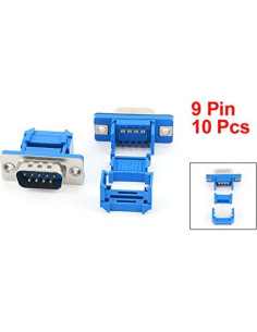 Conector Crimp IDC DB9 Macho 9 Pines uxcell - Paquete de 10 2