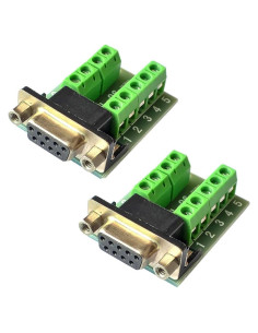Adaptador DB9 Femenino RS232 a Terminal HiLetgo - 2 Piezas
