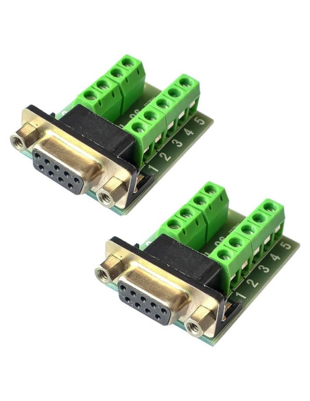Adaptador DB9 Femenino RS232 a Terminal HiLetgo - 2 Piezas