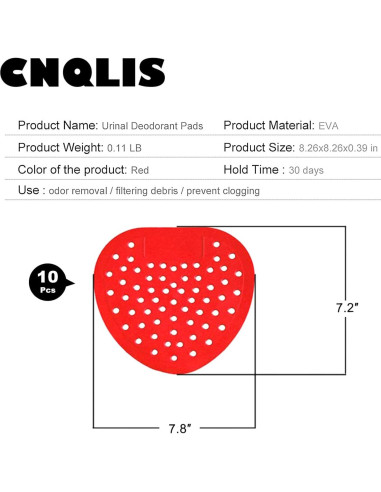 Pantallas de Orinal CNQLIS 10 Piezas Aroma Cereza Antisalpicaduras