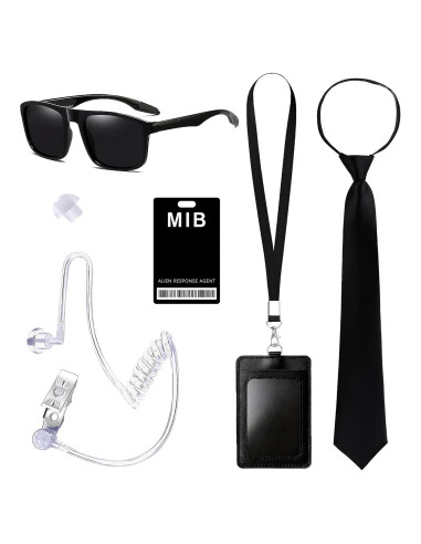 Conjunto de Disfraz de Agente Secreto 6PCS - Accesorios MIB