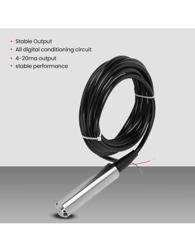 Sensor de Nivel de Agua EIMSOAH 0-4m 24VDC 4-20mA IP68