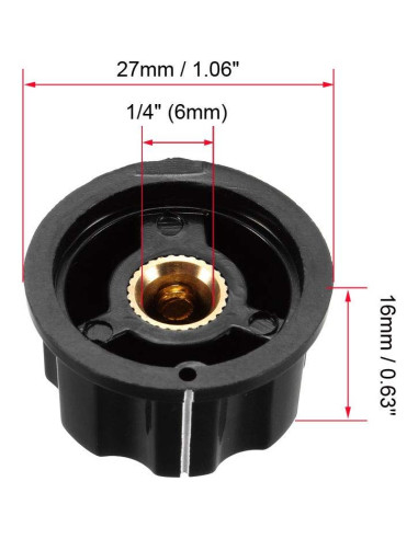Perillas de Control de Volumen uxcell 27mm con Placa Digital