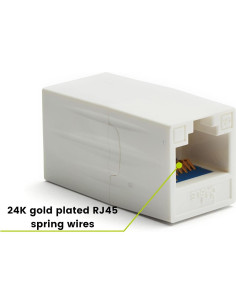 Acoplador Inline RJ45 Hembras trueCABLE Cat6A Blanco 2 Piezas 2