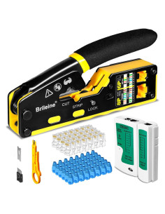 Kit de Crimpado RJ45 Brileine con Probador y 100 Conectores
