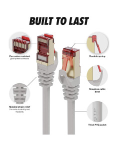 Cable Ethernet Cat 7 Ultra Clarity 6m Doble Apantallado STP 2