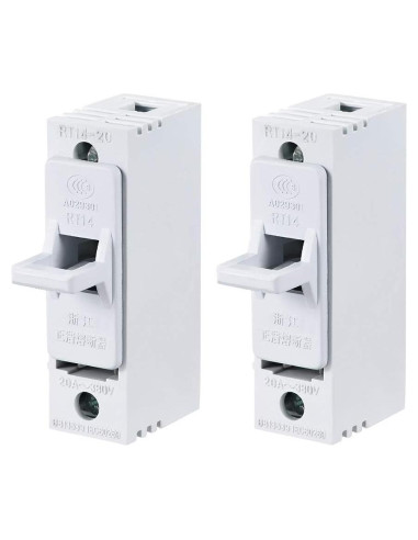 Portafusible Cerámico 20A 380V AC uxcell RT14 RT18 R015 2Pcs