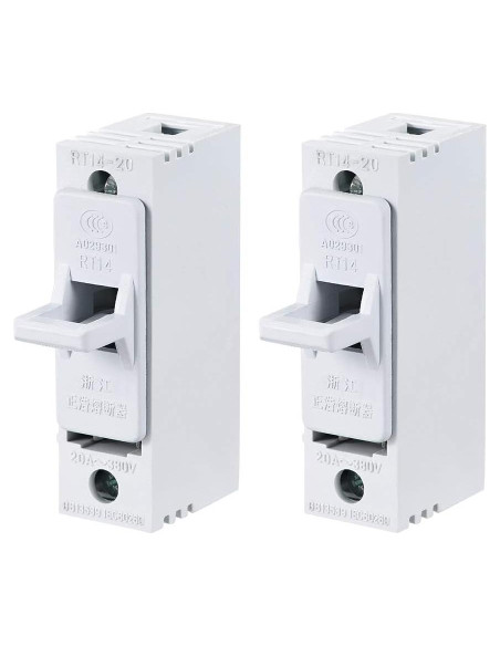 Portafusible Cerámico 20A 380V AC uxcell RT14 RT18 R015 2Pcs
