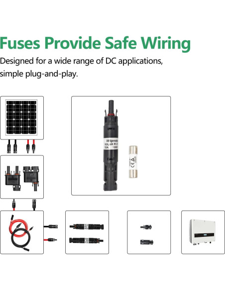 Soporte de Fusible Solar Witproton 15A IP68 para Paneles