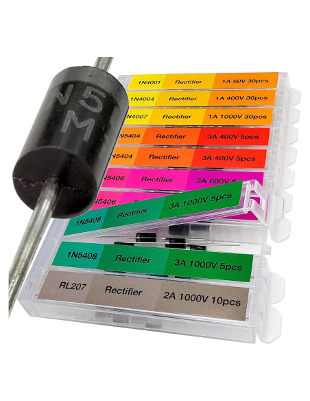 Kit de Diodos Rectificadores EEEEE 130 pcs 7 Valores Kit de Diodos Rectificadores EEEEE 130 pcs 7 Valores