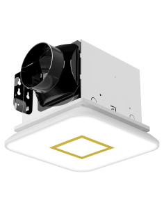 Ventilador de Baño Fitop con Luz LED 1200lm 110CFM Dorado
