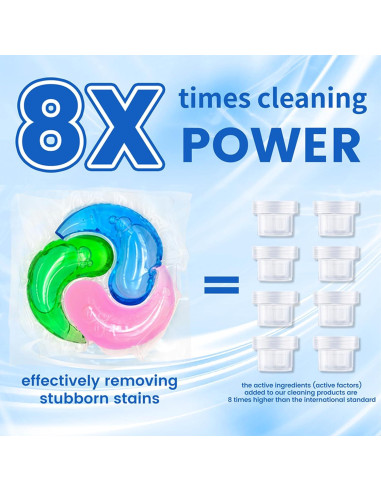 Cápsulas de Lavado 3 en 1 Ikeda - 30 Pcs, Fragancia Floral