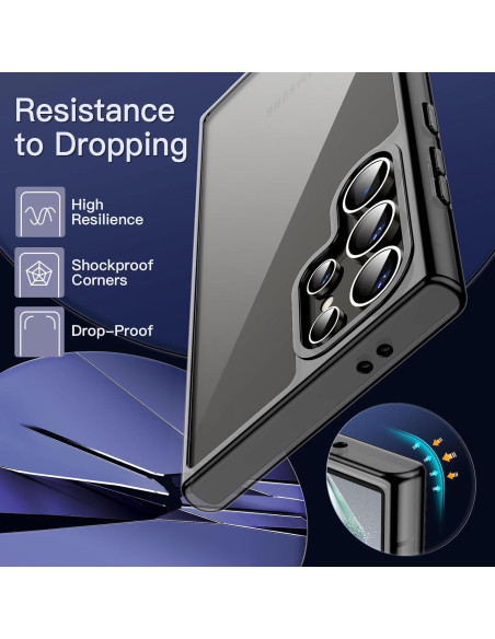 Funda JETech para Samsung Galaxy S24 Ultra 5G Antigolpes Negra