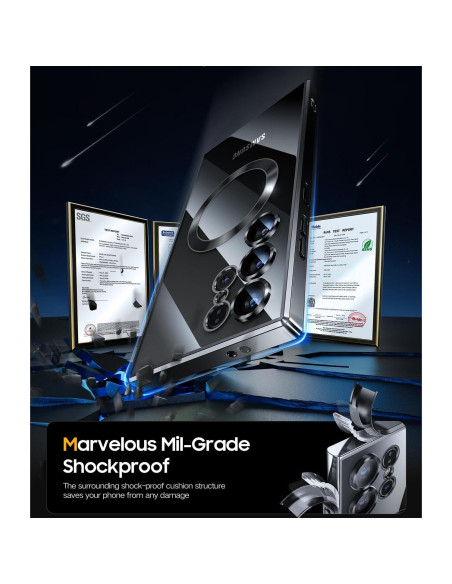 Funda JUESHITUO para Samsung Galaxy S24 Ultra - Titanio Negro