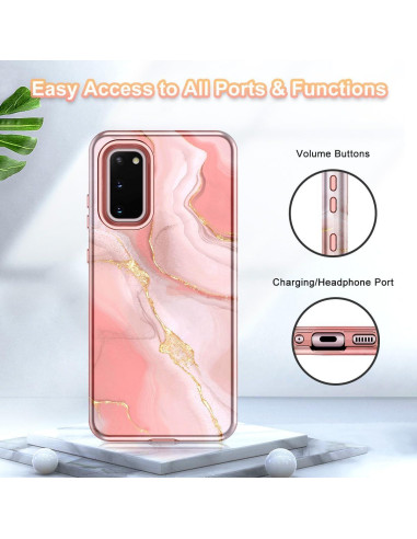 Funda Btscase para Samsung Galaxy S20 6.2" Patrón Mármol Rosa
