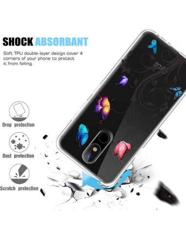 Funda TPU Mariposa para LG K40 / K12 Plus / X4 2019