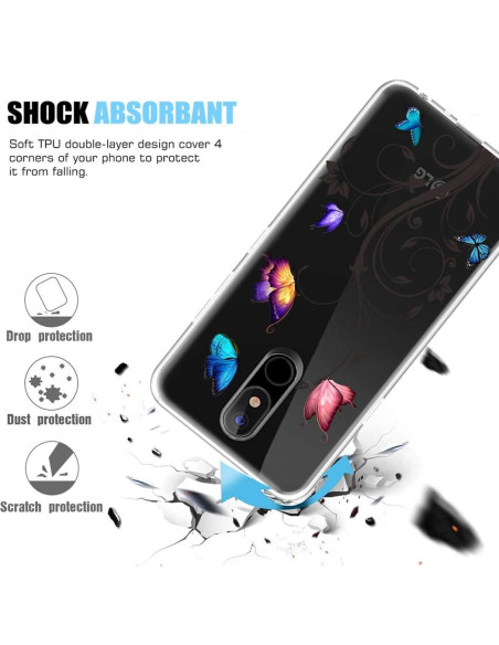 Funda TPU Mariposa para LG K40 / K12 Plus / X4 2019
