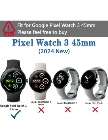 Funda Protectora para Google Pixel Watch 3 45mm Dorado