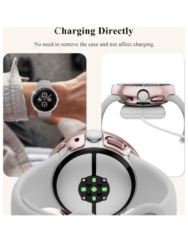 Funda Protectora para Google Pixel Watch 3 45mm Dorado